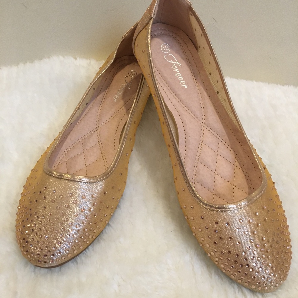 Forever Women's Sparkly Bling Beaded Flats